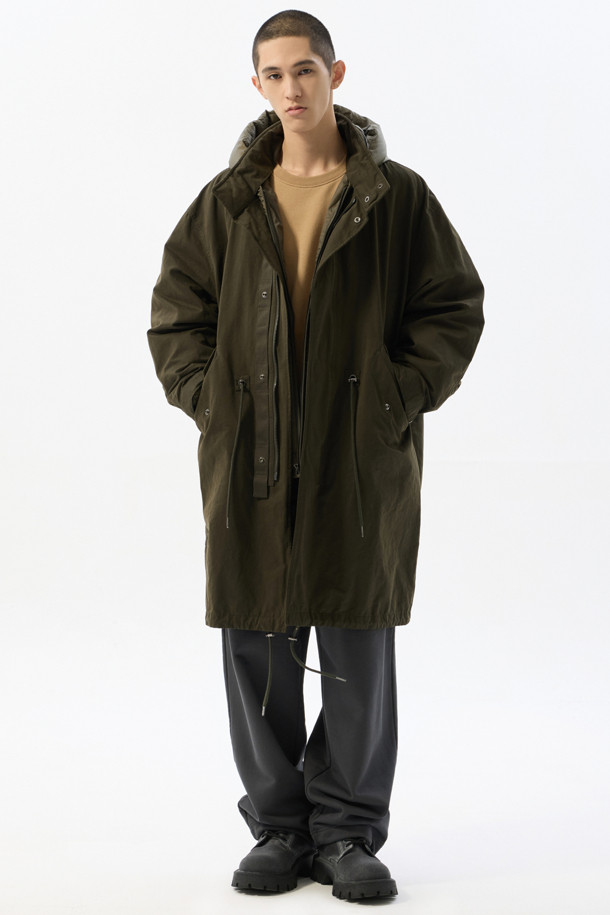 CUSTOMELLOW - 블루종/점퍼 - Khaki Hood Liner Field Coat