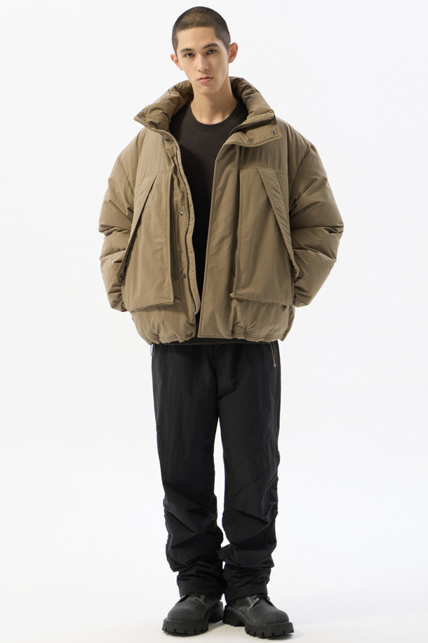 CUSTOMELLOW - 다운/패딩 - Beige Highneck Down Bomber