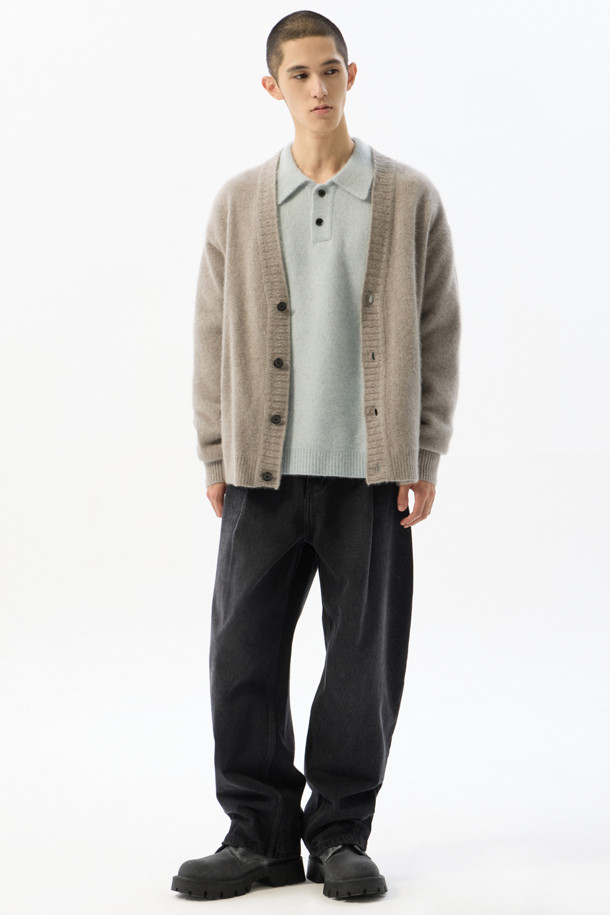 CUSTOMELLOW - 가디건 - Grey Fox Blended Cardigan