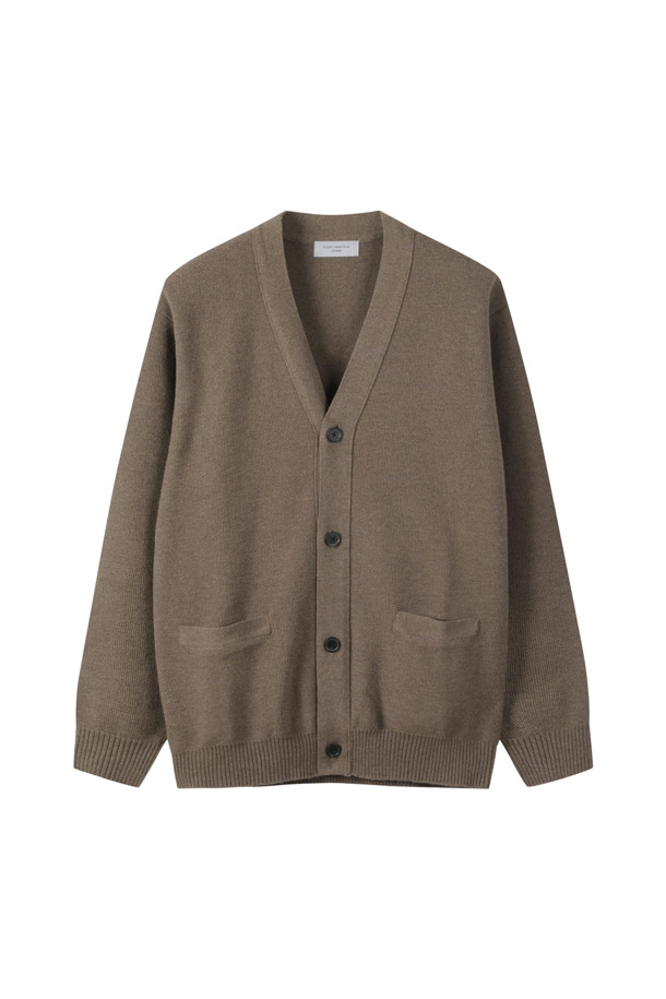 CUSTOMELLOW - 니트/가디건 - [Outlet] Brown Honeycomb Cardigan