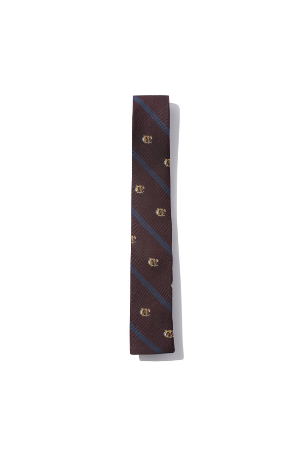 CUSTOMELLOW - 타이 - season motif wine regimental square tie