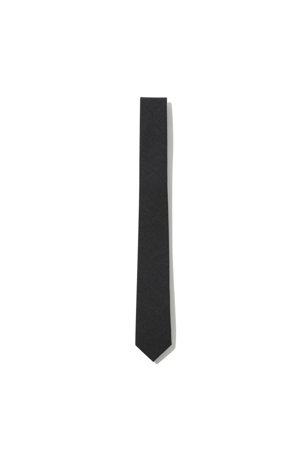 CUSTOMELLOW - 타이 - Grey Slim Wool Tie