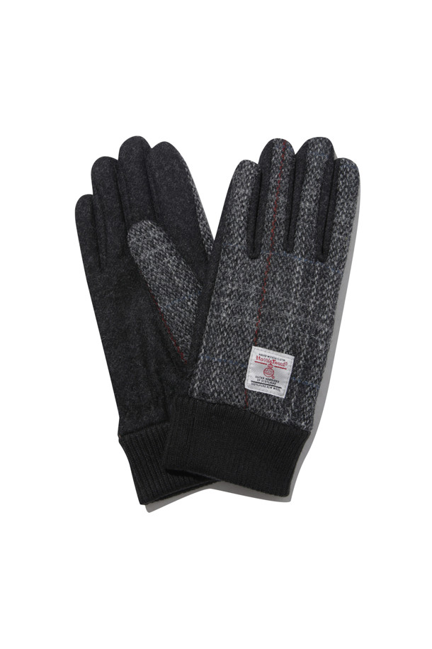 CUSTOMELLOW - 스카프/머플러 - Grey Harristweed Wool Gloves