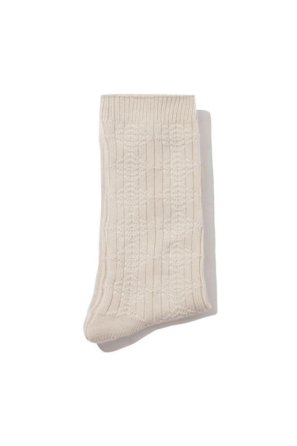 CUSTOMELLOW - 양말 - Ivory Rib Socks