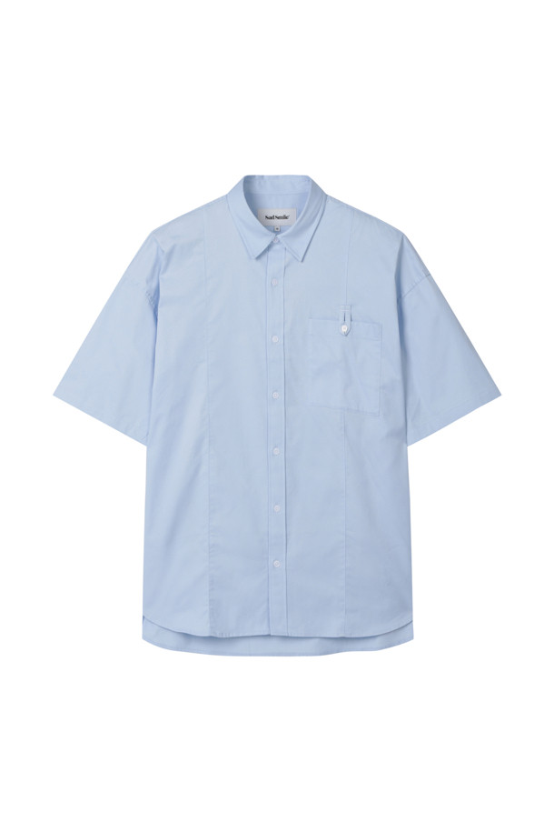 SAD SMILE by CUSTOMELLOW - 셔츠 - sadsmile oversized cotton half shirt