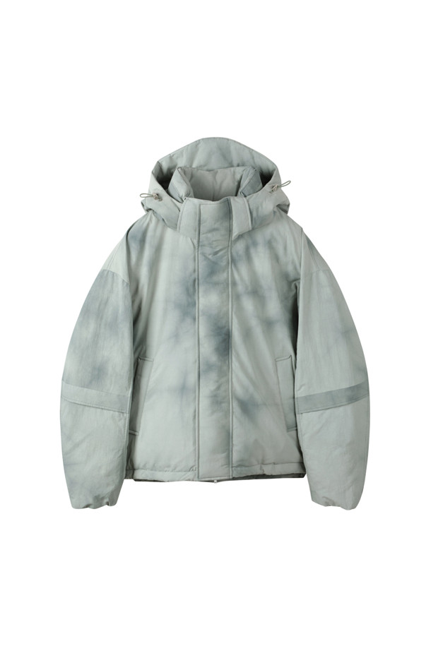 CUSTOMELLOW - 다운/패딩 - [Online Only] Grey Dyed Down Puffer Jacket  