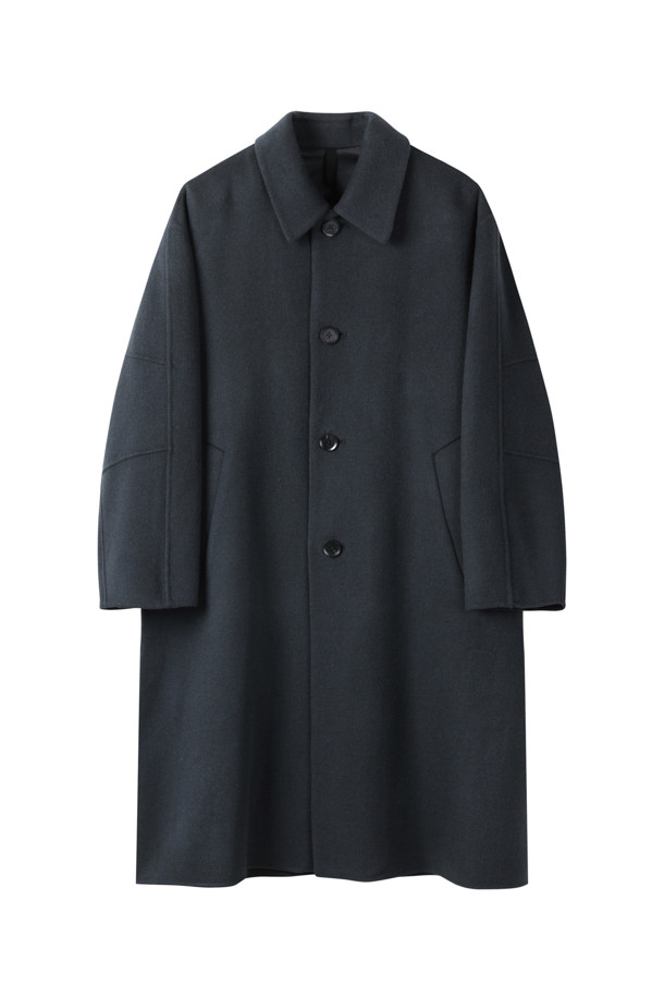 CUSTOMELLOW - 코트 - Blue Wool Balmacaan Coat