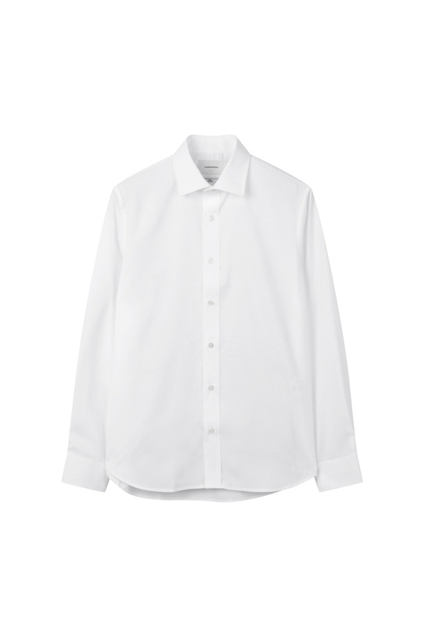 CUSTOMELLOW - 긴팔셔츠 - White Wide Collar Dress shirt