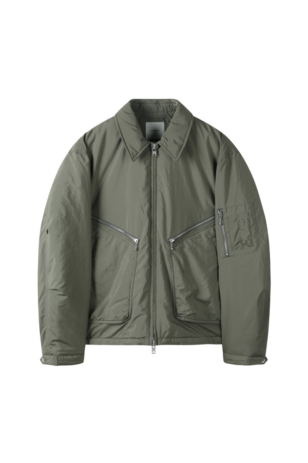 CUSTOMELLOW - 블루종/점퍼 - Khaki Padded Blouson