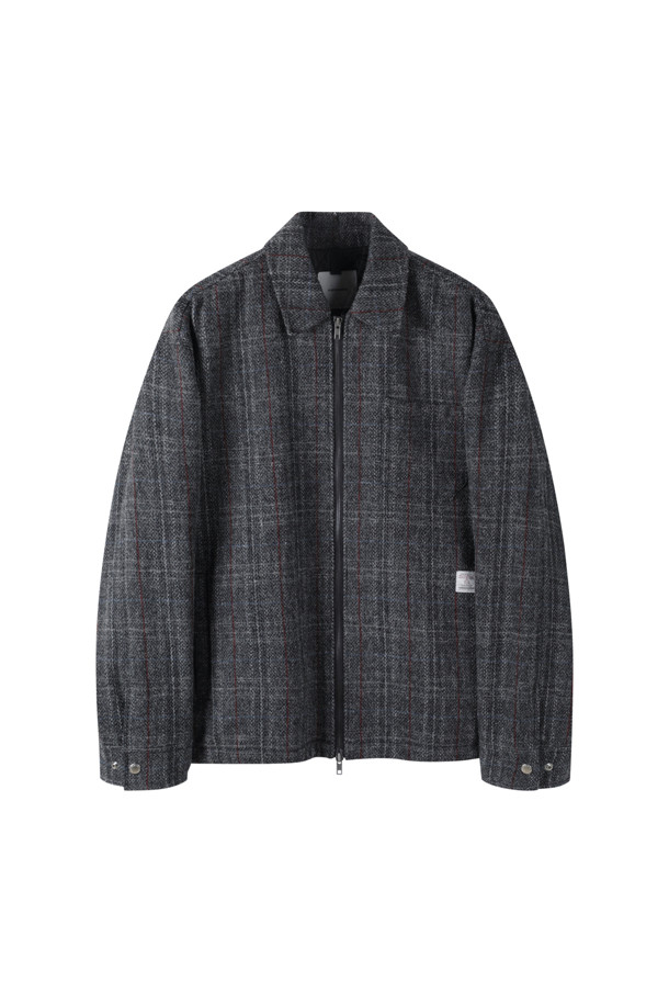 CUSTOMELLOW - 블루종/점퍼 - Grey Harristweed Wool Blouson