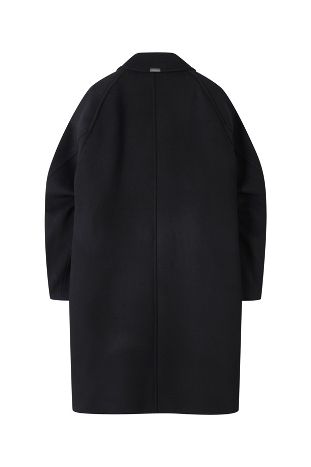 CUSTOMELLOW - 코트 - [Outlet] Black Cashmere Blended Balmacaan Coat