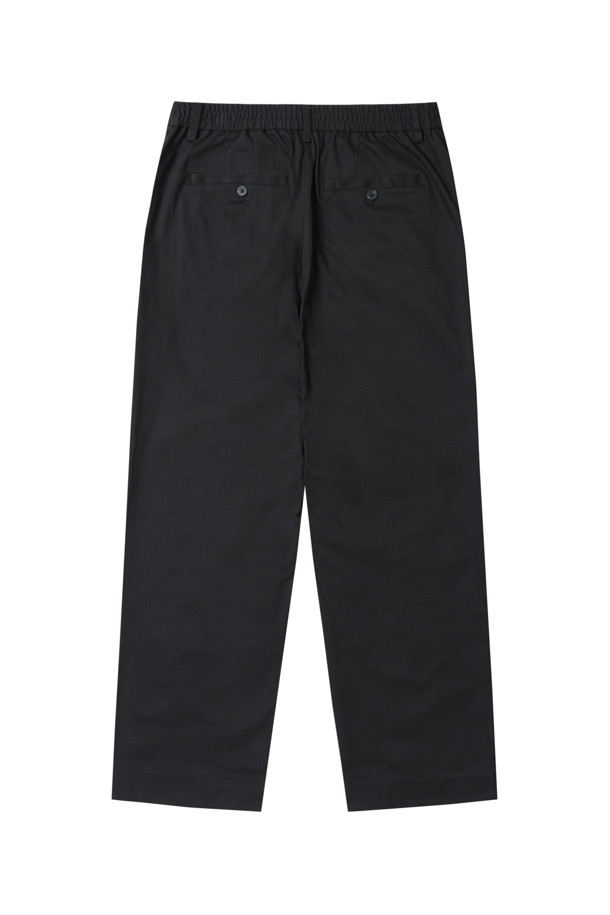 CUSTOMELLOW - 팬츠 - [Outlet] Black Straight Fit Cotton Pants