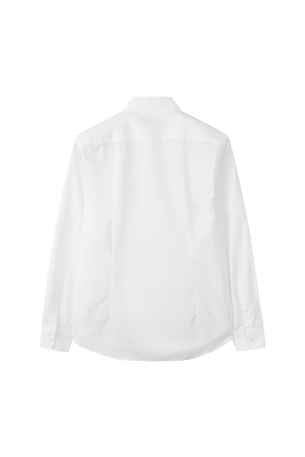 **[아울렛] 화이트 호리존탈 카라 드레스 셔츠**

세련된 남성미를 강조하는 화이트 컬러의 슬림핏 드레스 셔츠입니다. 호리존탈 카라 디자인으로 클래식하고 시크한 분위기를 연출하며, 얇고 부드러운 폴리에스터 소재로 제작되어 사계절 내내 편안하게 착용할 수 있습니다. 잦은 활동에도 불편함 없는 스트레치성을 갖춰 활동성을 높였습니다. 오피스룩, 비즈니스 캐주얼, 회의룩 등 다양한 TPO에 활용하여 스타일리시한 모습을 연출해보세요.
