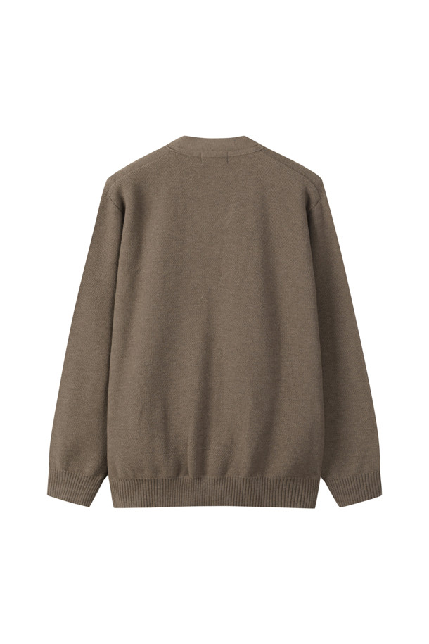 CUSTOMELLOW - 니트/가디건 - [Outlet] Brown Honeycomb Cardigan