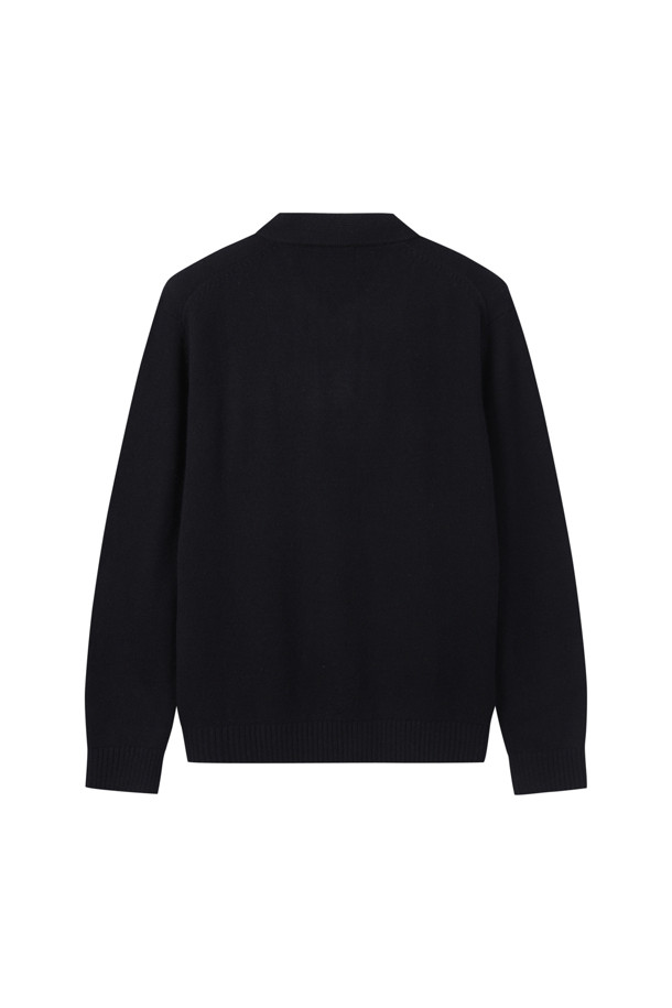 CUSTOMELLOW - 니트/가디건 - [Outlet] Black Airwool Collar Sweater