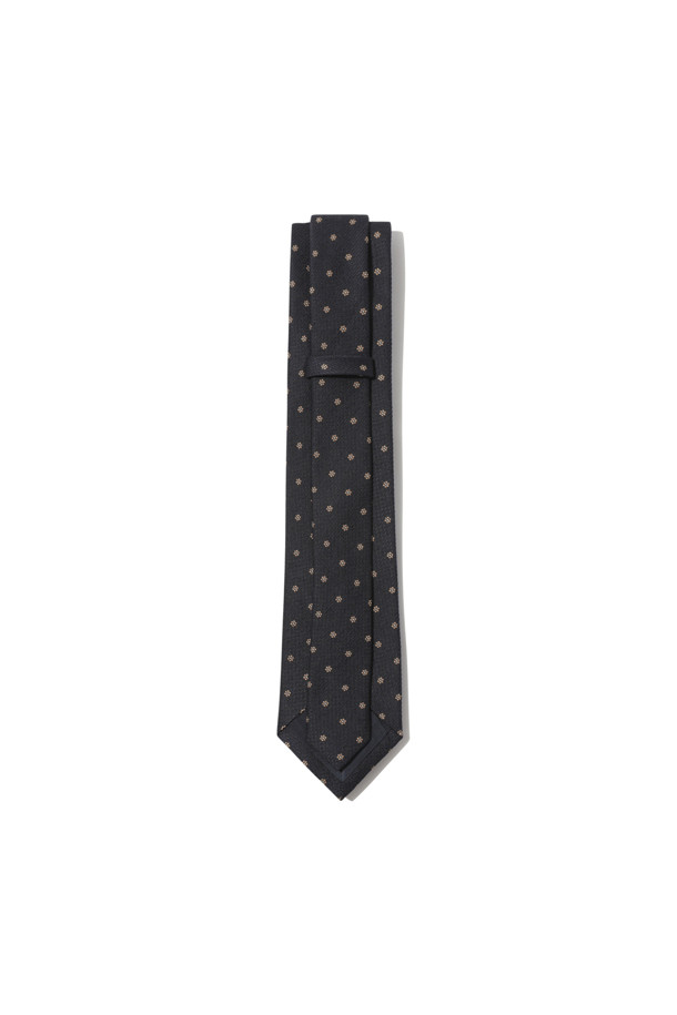 CUSTOMELLOW - 타이 - navy flower dot pattern tie