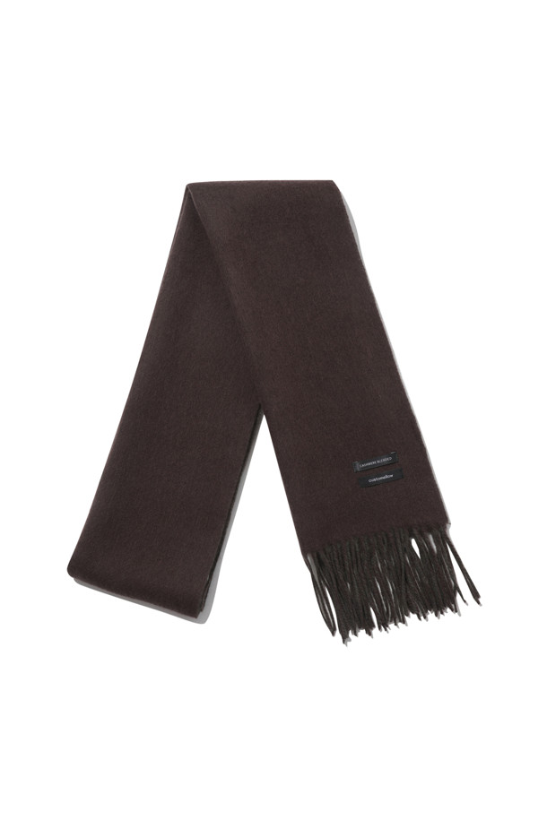 CUSTOMELLOW - 스카프/머플러 - Brown Cashmere Blended Reversible Muffler