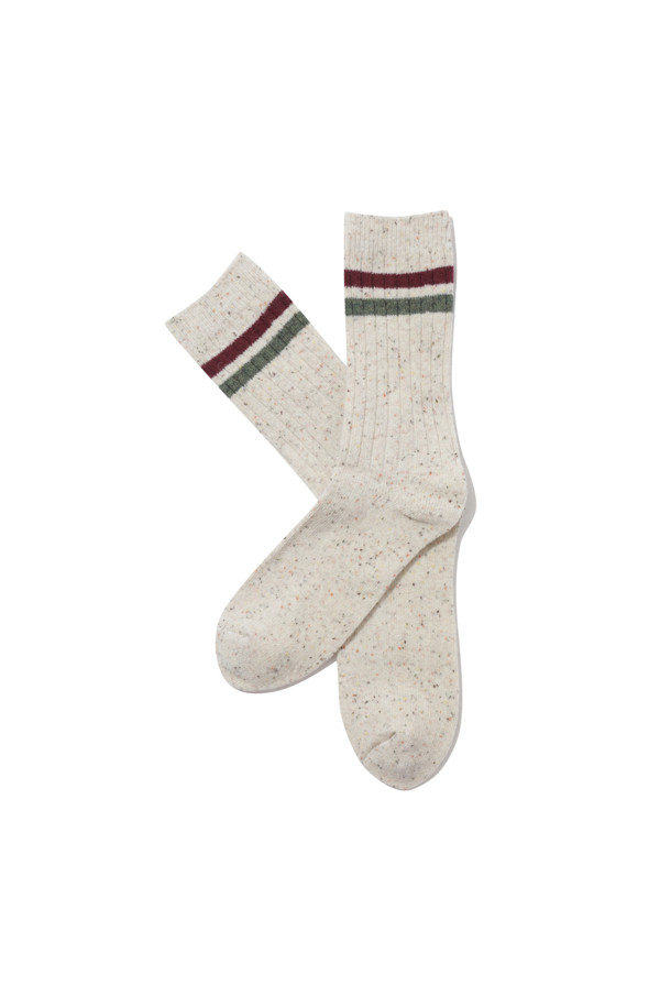 CUSTOMELLOW - 양말 - Ivory Stripe Socks