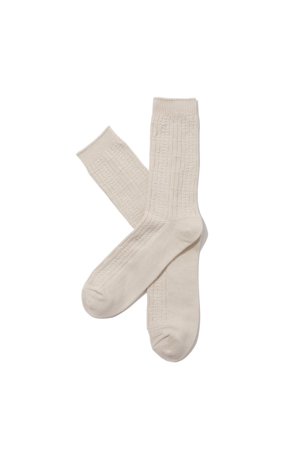 CUSTOMELLOW - 양말 - Ivory Rib Socks