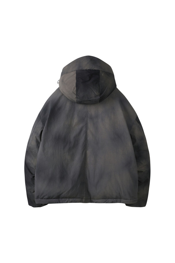 CUSTOMELLOW - 다운/패딩 - [Online Only] Dark Grey Dyed Down Puffer Jacket