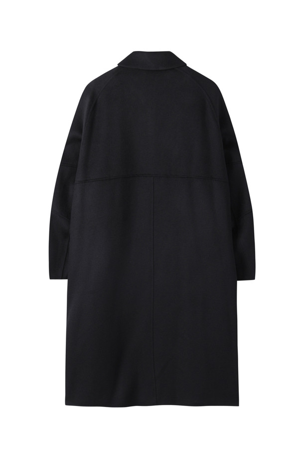 CUSTOMELLOW - 코트 - Black Wool Balmacaan Coat