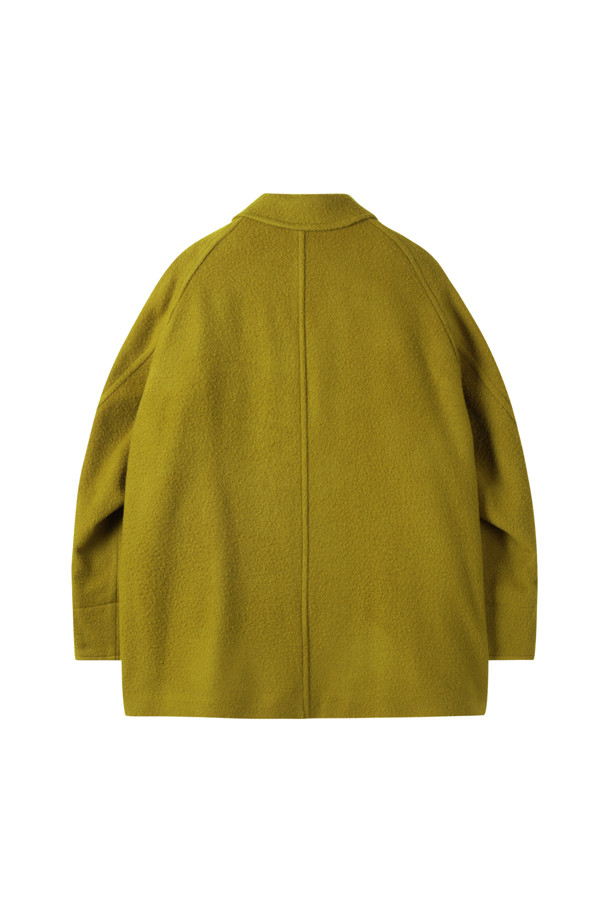 CUSTOMELLOW - 코트 - Mustard Casentino Wool Short Coat