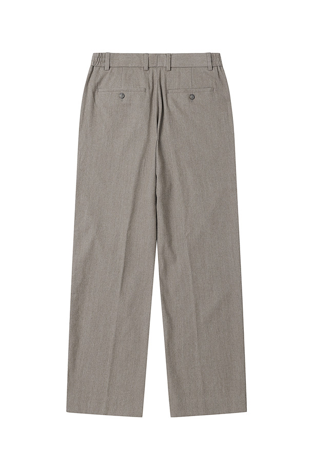 CUSTOMELLOW - 캐주얼팬츠 - Beige Relaxed Fit Wool Setup Pants