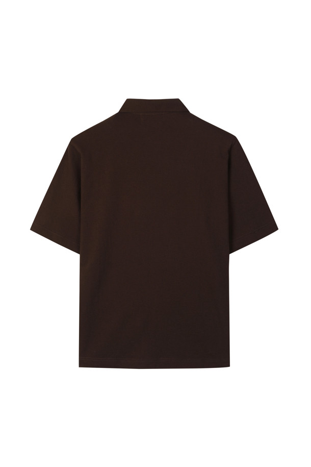 CUSTOMELLOW - 티셔츠 - texture overfit collar tee