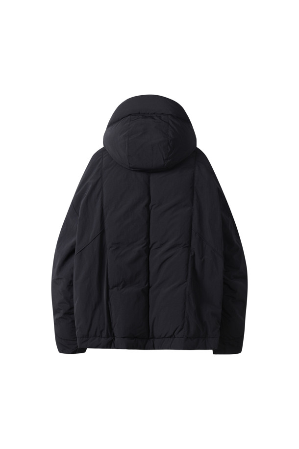 CUSTOMELLOW - 다운/패딩 - Black Oversized Fit Hood Down Bomber 