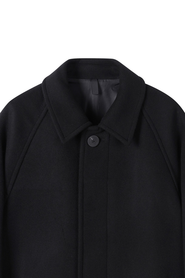 CUSTOMELLOW - 코트 - [Outlet] Black Cashmere Blended Balmacaan Coat