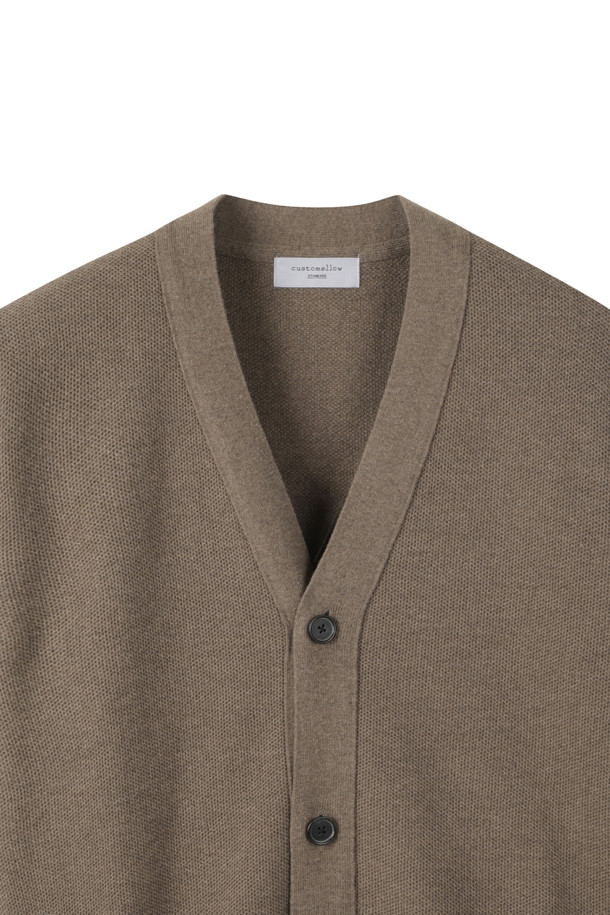 CUSTOMELLOW - 니트/가디건 - [Outlet] Brown Honeycomb Cardigan