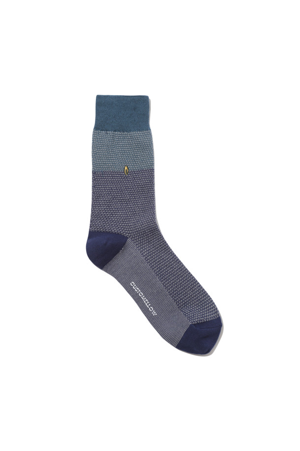 CUSTOMELLOW - 양말 - Navy Embroidery Socks