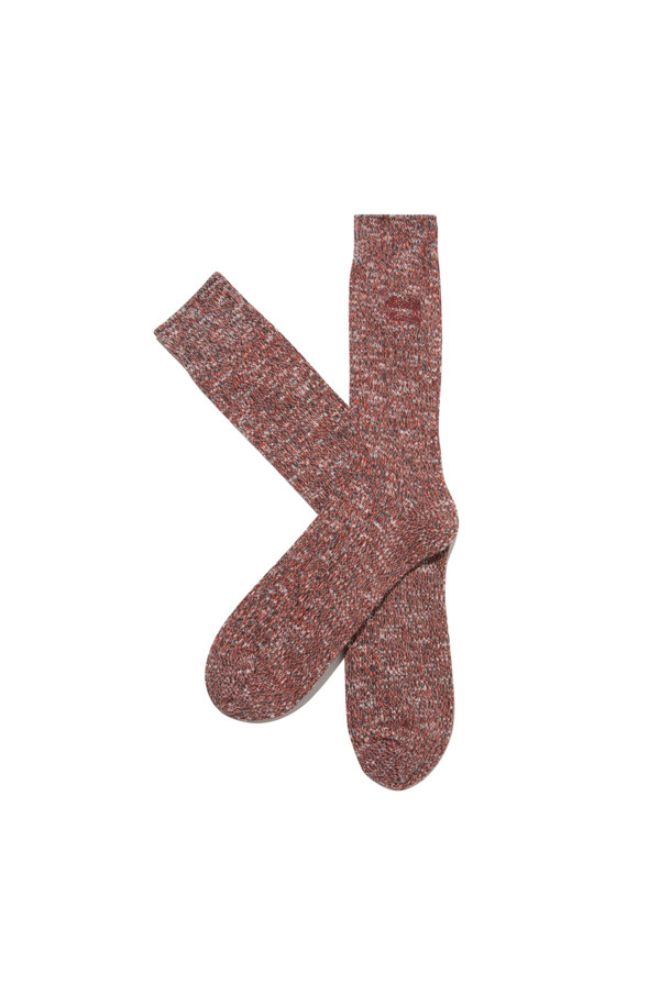 CUSTOMELLOW - 양말 - [SAY TOUCHÉ] Red Embroidery Socks