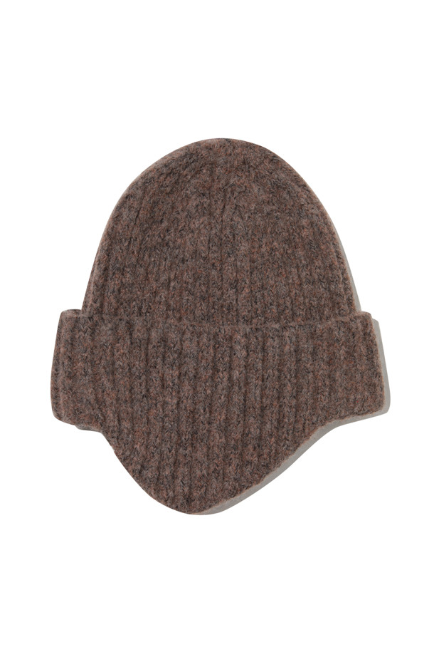 CUSTOMELLOW - 모자 - [SAY TOUCHÉ] Brown Wool Blended Beanie