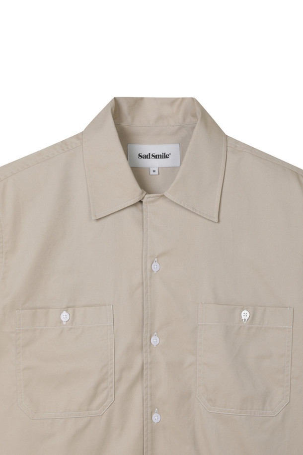 SAD SMILE by CUSTOMELLOW - 셔츠 - sadsmile stitch open collar shirt