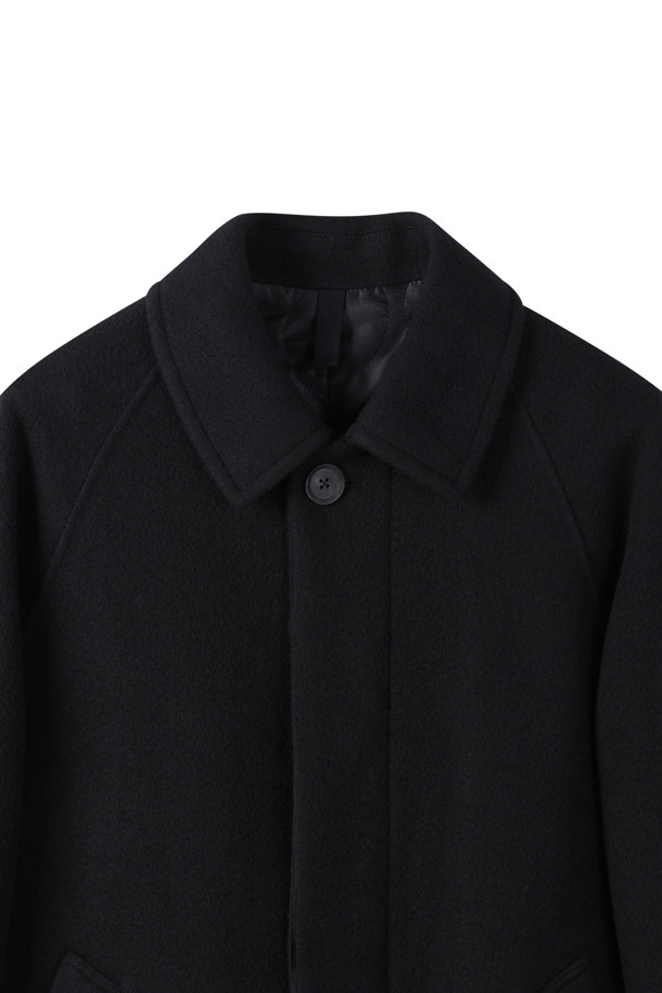 CUSTOMELLOW - 코트 - Black Oversized Fit Wool Coat