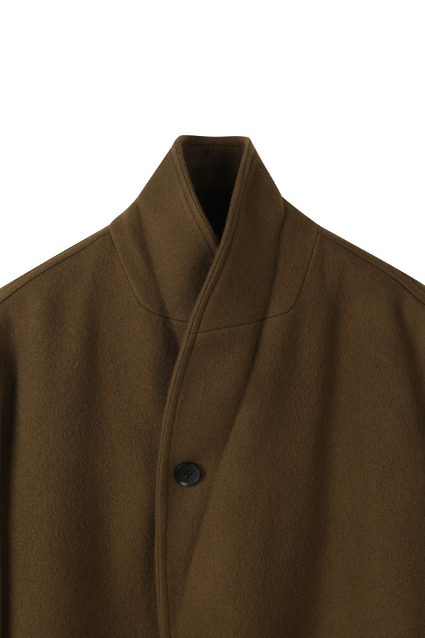 CUSTOMELLOW - 코트 - Brown Wool Shawl Collar Coat