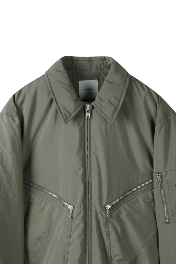 CUSTOMELLOW - 블루종/점퍼 - Khaki Padded Blouson