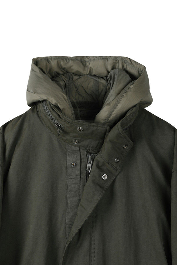 CUSTOMELLOW - 블루종/점퍼 - Khaki Hood Liner Field Coat