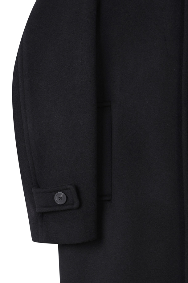 CUSTOMELLOW - 코트 - [Outlet] Black Cashmere Blended Balmacaan Coat