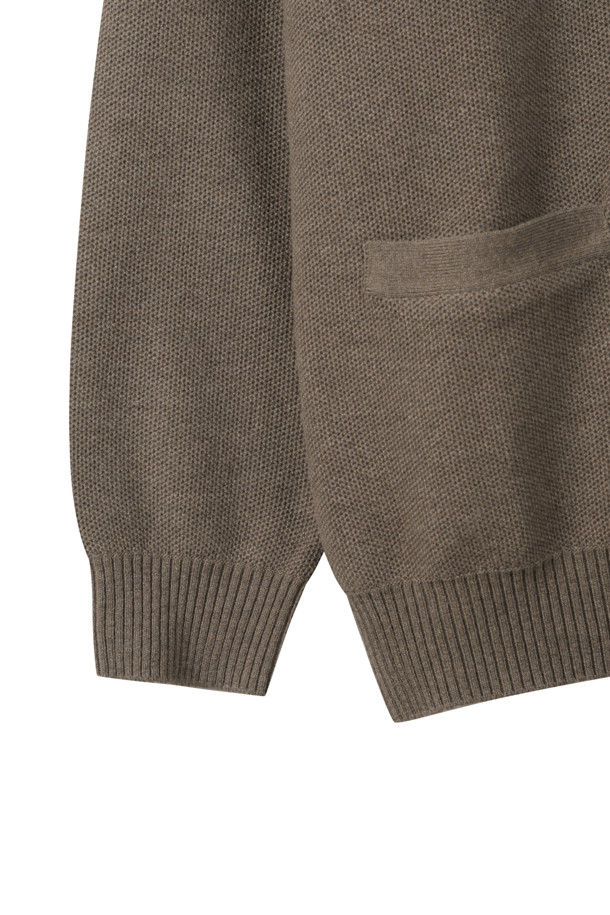 CUSTOMELLOW - 니트/가디건 - [Outlet] Brown Honeycomb Cardigan