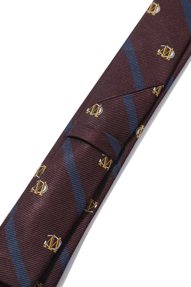 CUSTOMELLOW - 타이 - season motif wine regimental square tie