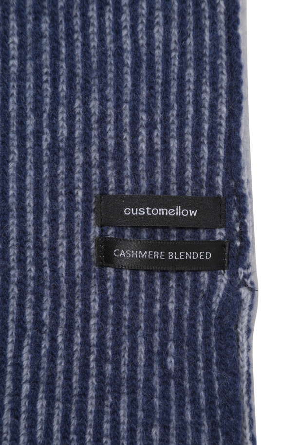 CUSTOMELLOW - 스카프/머플러 - Blue Cashmere Blended Muffler