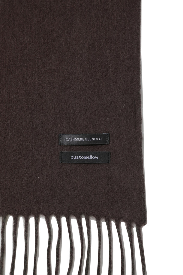 CUSTOMELLOW - 스카프/머플러 - Brown Cashmere Blended Reversible Muffler