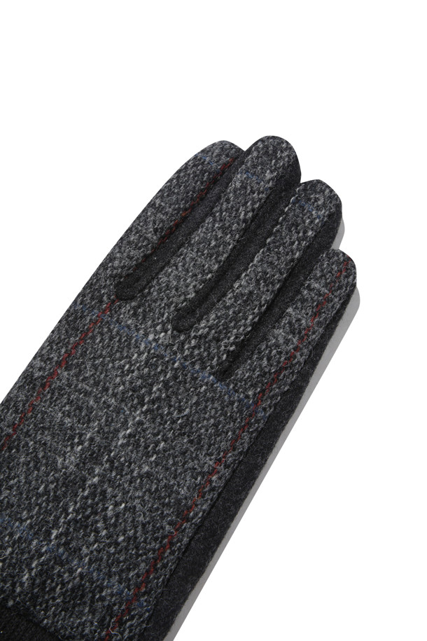 CUSTOMELLOW - 스카프/머플러 - Grey Harristweed Wool Gloves