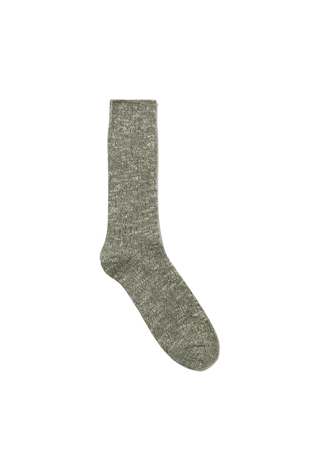 CUSTOMELLOW - 양말 - [SAY TOUCHÉ] Green Embroidery Socks