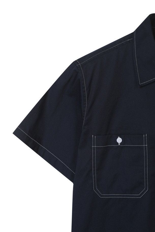 SAD SMILE by CUSTOMELLOW - 셔츠 - sadsmile stitch open collar shirt