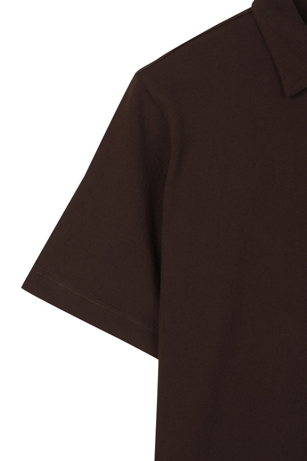 CUSTOMELLOW - 티셔츠 - texture overfit collar tee