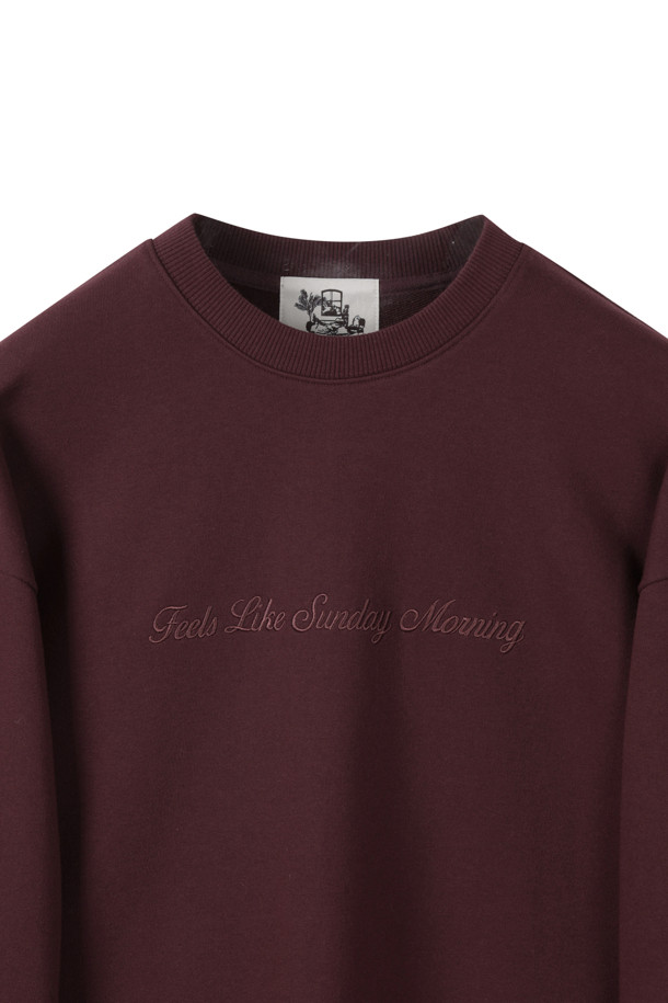 CUSTOMELLOW - 스웨트셔츠 - [SAY TOUCHÉ] Wine Setup Sweatshirt