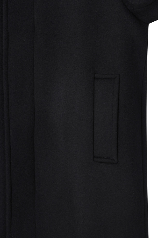 CUSTOMELLOW - 코트 - [Outlet] Black Cashmere Blended Balmacaan Coat